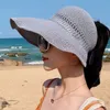 Chapeaux pare-soleil à large bord pour femmes, nouvelle mode, Crochet, pique-nique, plage, Protection UV, casquette pétoncle pour l'extérieur, été, 2023