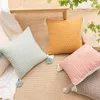 Pillow Cover 30x50 45x45cm Woven Tassel Design Simple Decorative For Sofa Livingroom Decor Pillowcase Case