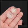 Stud New Irregar Crystal Cluster Flower Resin Mold Colorf Druzy Earring For Women Girls Valentines Day Jewelry Drop Delivery Dhgarden Dhvnu