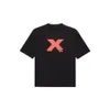 Full sleeve t shirt Anti Shrink shirt hot clothing rope X-letter printing loose drop shoulder short sleeve unisex gift recommendation