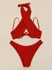 Krzyż kątowy damski kantar push u upczy Kobiety w fe fandwire strój kąpielowy seksowny dwuczęściowy letni kombinezon kąpielowy plażowy zestaw 230331