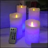 Candles Led Christmas Decoration Room Night Light Battery Powered Tea Lights New Year Decorative Drop Delivery Home Garden Dhltn