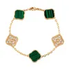 Clover Women Four Leaf Bracelet Jewelry Bangle Designer 18K Gold Branco para Girts Cleef Love Charm Bracelets Presentes Presente de Natal Presente