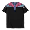 T-shirt da uomo e da donna a maniche corte in cotone alato blu Chaopai MB Premium Jungle Blue Winged