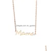 Pendentif Colliers Délicat Lettre Mama Collier Mères Amour Bijoux Meilleur Minimal Pour Les Mamans Mère Anniversaire Cadeauxz Drop De Dhgarden Dhozq