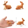 Symulowana akcja zoo figura farm królika modelki dla dzieci dzieci słodkie mini zwierzęcy figurka edukacyjna prezent na prezent domowy