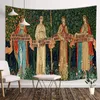 Tapestries Medieval Court In Paris Renaissance Religion Classical Art Painting Design Tapestry Wall Hanging Home Decoration 230330