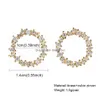 Stud Neue Ankunft Zirkonia Creolen Für Frauen Kleine Runde Cz Gold Brautjungfer Baumeln Weihnachtsgeschenk Jewelryy Dhgarden Dhenz