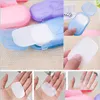 SOAPS PORTABLE Travel Paper Soap Sheet Outdoor Cam Handing Desinfecting Sheets 20st i en låda Drop Delivery Home Trädgård Bad Badrum DHU13