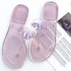 Pantofole da donna Beauty Crystal Clear Women's Flip-flop Flat Fashion Beach Shoes