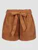 Shorts femininos Finjani Paperbag cintura shorts de cinto de perna largo Plus Tamanho de verão shorts sexy moda shorts 2303331