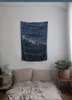 Tapestries River Tapestry Wall Hanging Decor Seaside landskap Psychedelic For Living Room Bedroom Bohemian Ins Print 230330