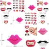 Party Favor Newsile Pacifier Funny Pacifiers Apaise les dents de la barbe Red Lip Nipple Toddler Baby Products 20 Style Ewa4723 Drop Delivery Dhf8A