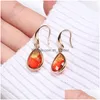 Dangle Chandelier Trendy Teardrop Verre Cristal Boucles D'oreilles Or Couleur Goutte D'eau Longue Boucle D'oreille Pour Femmes Filles Bijoux De Mode Dhgarden Dhsnw