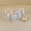 Butelki do przechowywania 50 ml Cork przezroczyste fiolki rzemieślnicze napełnione puste szklane pojemnik ozdoby prezenty rękodzieło butelka ślub świąteczne słoiki