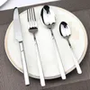 Servis uppsättningar mysiga zon servis uppsättning lyx bordsvaror set av hög kvalitet 24 -stycken bordsartikn kniv och gaffelmiddag set western mat 230331