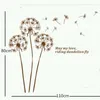 Wall Stickers Dandelion wallpaper Modern design Mirror wallpaper Children's room Bedroom Home decoration Living room Self adhesive sticker 230331