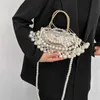 Top dames tassen nieuwe luxe handtas dinertas voor vrouwen mode fantas kralen draagbare shoudler tas avond messenger hoge kwaliteit 230308