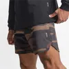 Heren shorts 2022 nieuwste camo -hardloop shorts mannen snel dry training gym shorts fitness mannen joggen zomer sport shorts training short broek w0327