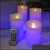 Candles Led Christmas Decoration Room Night Light Battery Powered Tea Lights New Year Decorative Drop Delivery Home Garden Dhltn