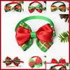 Autres Fournitures Pour Animaux De Noël Chien Chat Noeuds Papillon Noël Animaux Cadeau Collier Décoration De Vacances Accessoires De Toilettage Drop Delivery Ho Dhjo4