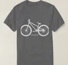 Magliette da uomo T-shirt da uomo Cool Fashion Cycolog White Bicycle Silhouette. Camicia unisex con scollo a maniche corte in cotone estivo S-3XL