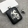 Hip Flasks Customized Dragon 304 Stainless Steel Flask 6 OZ Food Grade Pocket With Funnle Alcohol Wiskey Flagon Vodka Wine Bottle