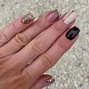 False Nails 24 -stks diy vierkante glitter pailletten decor druk op nagel korte kist ballet nep volledige hoes kunstmatige tips