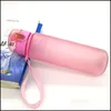 Water Bottles Sport Bottle Plastic Frosted Drinking Leakproof Portable Pc Cam Hiking 14 Oz And 20 Drop Delivery Home Garden Kitchen Dhpf1