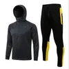 2023 New Dortmund Tute con zip lunga giacca da jogging per bambini e uomo Borussia Pantaloni lunghi Set da calcio Dortmund Tuta da allenamento Set da calcio Survêtement