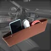 Bolsa para espacio de asientos de coche, bolsa de almacenamiento, organizador para coche, bolsillo de cuero Artificial, almacenamiento con ranura, portavasos, accesorios para coche, novedad