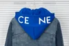 2023 Designer Luxury Celins Classic Hoodie Jacket Top Autumn and Winter Heren en dames Casual denim capuchon Coate mode dames denim jas