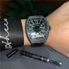 Richardmill Watch Milles Titta på Richar Mile Black Technology Carbon Fiber Large Dial Mens Bucket Type hela automatisk mekanisk cool mode Glow 9bjh