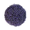 装飾花シミュレーションストローボールプラスチックトピアリーハンギングデコレーションセレブレーションエルショップパープルのためのリアルなミニグラスボール