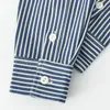 Camisas casuais masculinas estilo americano Amekaji pesos pesados ​​camisa listrada clássica de densidade grossa camisa de algodão Vintage Commodity Rua Rua 230331