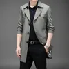 Mäns trenchrockar plus storlek 5xl 6xl 8xl Men Long Coat 2023 Autumn Spring Collar Designer Business Casual Brand 230331