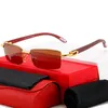 Модель-дизайнерские бокалы женские солнцезащитные очки мужчины оригинальные деревянные стекалы для ног металлические каркасы роскошные высококачественные солнцезащитные очки