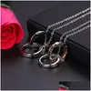 Pendentif Colliers Mode Double Cercle Collier Pour Couple Lettre Interlocking Hoop Infinity Charm Eternity Best Valentines Dhgarden Dhevc