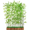 Fleurs décoratives 50 Pcs Artificiales Para Arbre Artificiel Feuilles De Bambou Décoration Plantes Tropicales Arbres