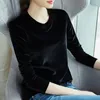 Damen Blusen Trendy Damen Bluse Frühling Herbst Pullover Top Lose Reine Farbe Helle Oberfläche T-Shirt Dressing