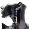 Collana Orecchini Set Chakra 7 colori Ghiaia a forma libera Perline di pietra di quarzo naturale e pendente