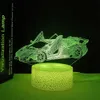 Night Lights 3D Illusion Lamp USB LED Race Car Night Light 7 Color Changing Bedroom Decor for Men Boys Sports Racing Car Toy Kid Xmas Gifts P230331