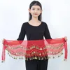 Stage Wear Secy Style Belly Dancing Clothing Belt Accessories Sequins Dance Triangular Bandage Hip Scarf