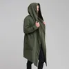 Heren Trench Coats 2023 Autumn Winters in Europa en het lange Cardigan Cape Cape Hooded Cotton Blended Sweater Men 230331