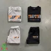 Herr t-skjortor män kvinnor trapstar t-shirts sommar outfit orange grå handduk broderi kort ärm par topp tee set rörelse design 68ess