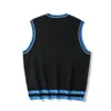 Gilets pour hommes College Tricoté Gilet Pulls Hommes Femmes Street Hip Hop Casual Bande Dessins Animé Anime Modèle O Cou Sans Manches Tops 230331