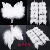 Altre forniture per feste di eventi 10 pezzi White Wedding Party Vintage Feather Wing Angel Wings Decorazioni per l'albero di Natale Ornamento da appendere 230331