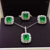 Kedjor 2023 S925 Silverhalsband Retro Emerald Pendant 7 Jewelry Girl Skicka flickvän 5A Zircon Factory Direct Sales