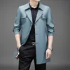 Mäns trenchrockar plus storlek 5xl 6xl 8xl Men Long Coat 2023 Autumn Spring Collar Designer Business Casual Brand 230331