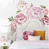 Stickers muraux Vinyle papier peint fleurs salon décoration pivoine autocollants stickers muraux chambre d'enfants autocollants 230331